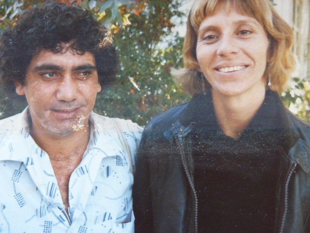 Darrelle Thorne, Kamilaroi Walgett, researcher for Schools Commission with fellow researcher Julie Janson, 1980